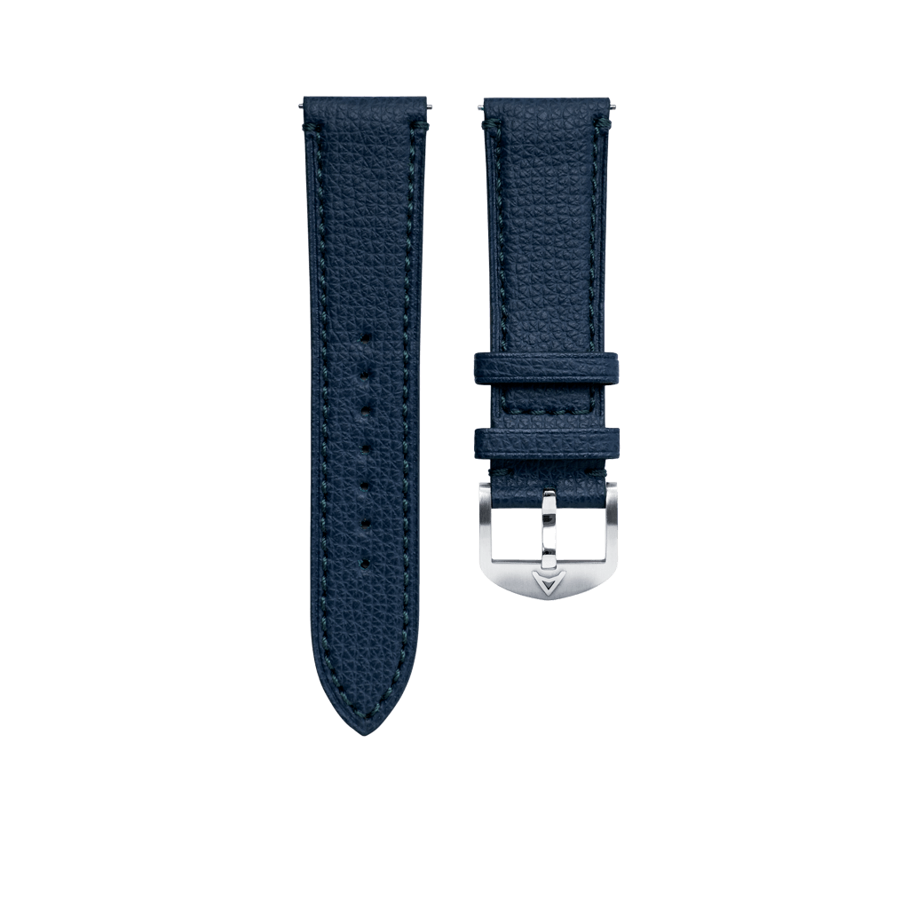 Short Pilot Blue Granolo Leather Strap